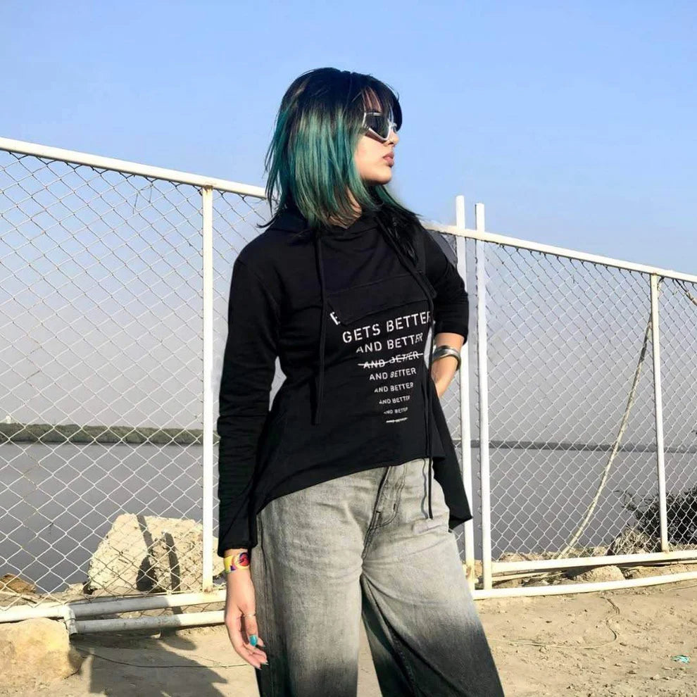 TK High Waisted Two Tone Wide leg Jeans