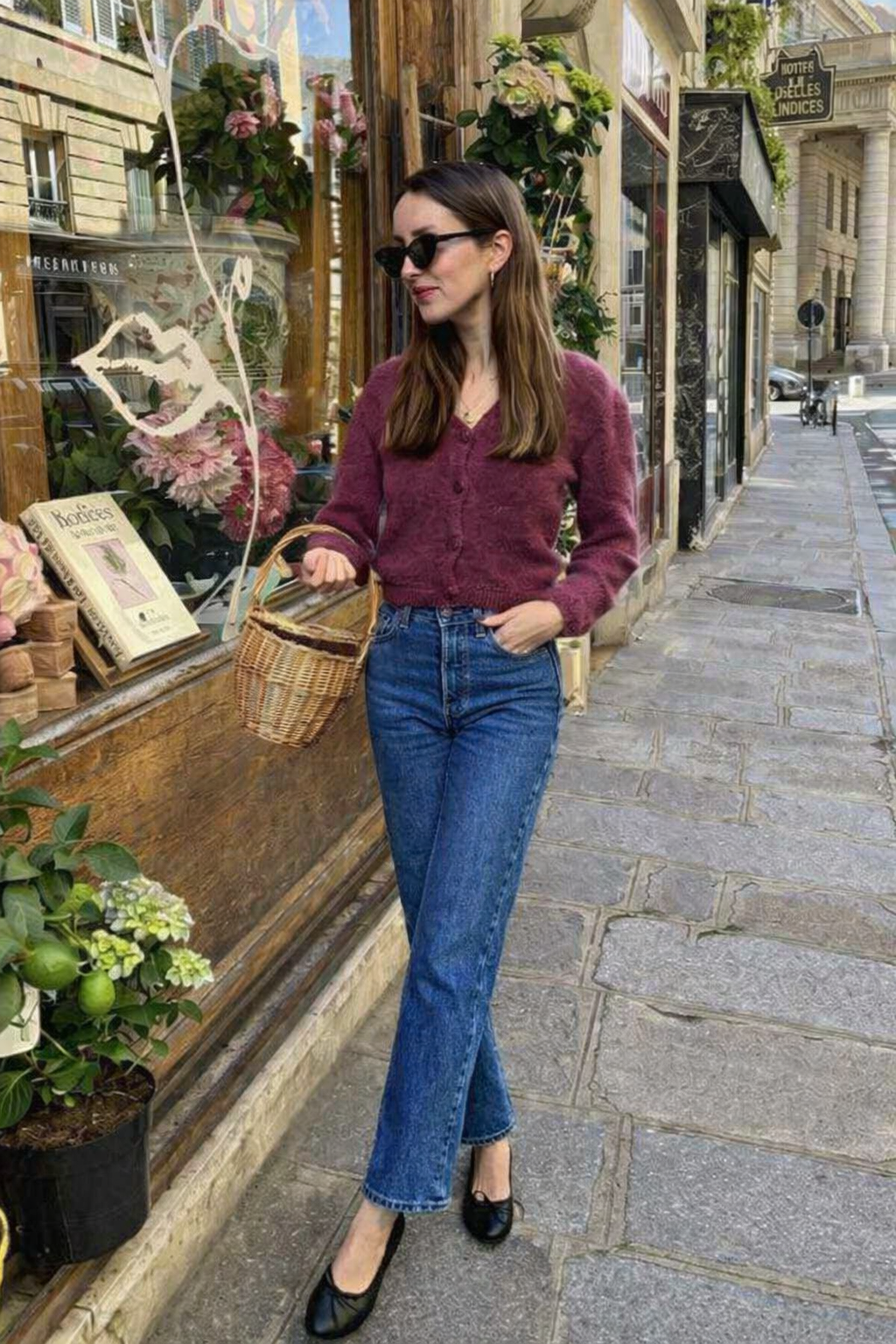 TK High Waisted Medium Blue Loose Mom Jeans