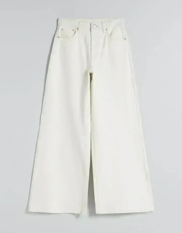 TK High Waisted White Wide leg Jeans